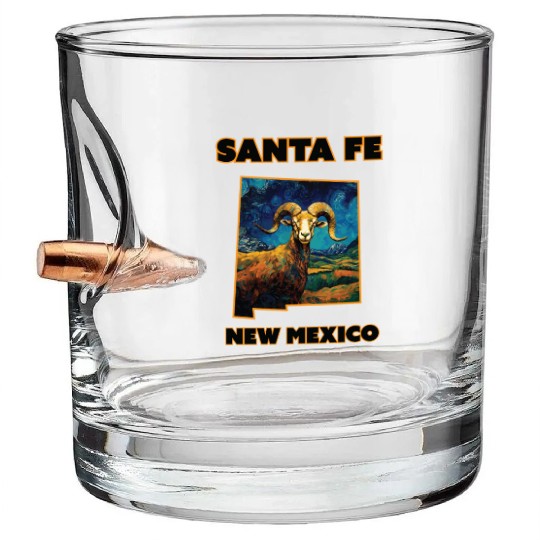 New Mexico - Big Horn Sheep Bullet Whiskey Glasses