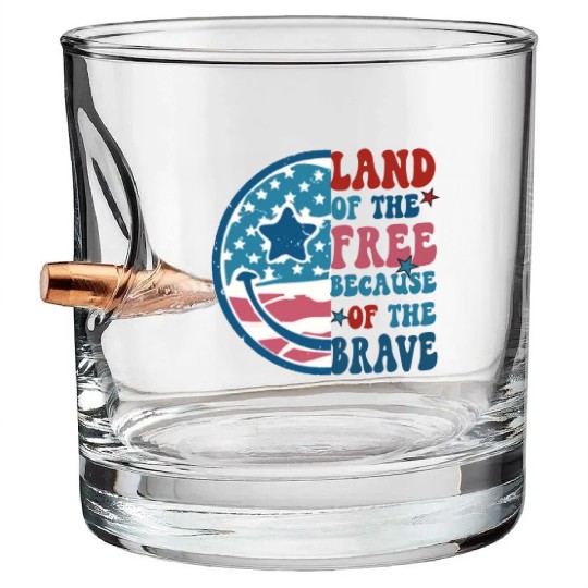 Land of the free Bullet Whiskey Glasses