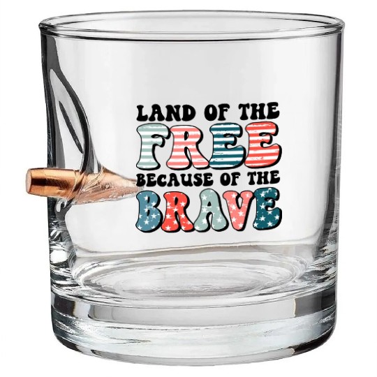 Land of the free Bullet Whiskey Glasses