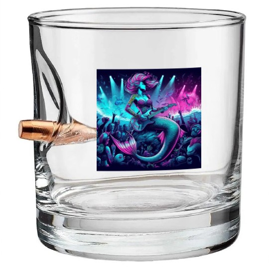 rock and roll under the sea Bullet Whiskey Glasses