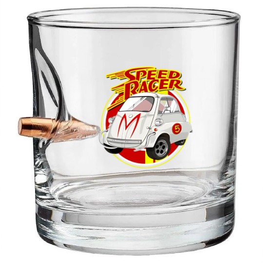 Speed Racer Car Bullet Whiskey Glasses