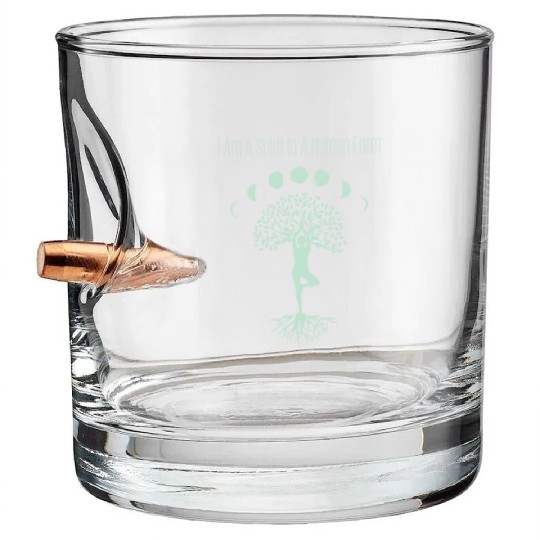 Spirit in Human Form, Moon Phases and Tree of Life Bullet Whiskey Glasses