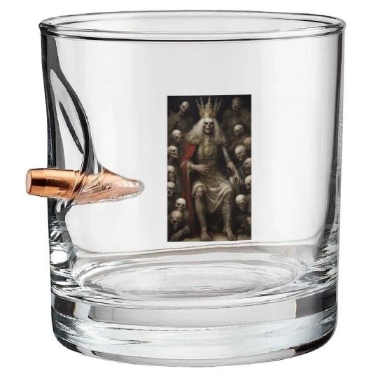 Undead Emperor Vampire demon devil alien zombie 2 Bullet Whiskey Glasses