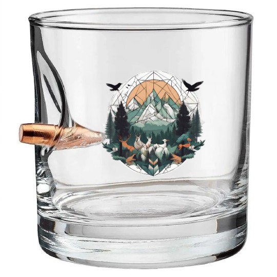 Geoforest Tapestry Bullet Whiskey Glasses