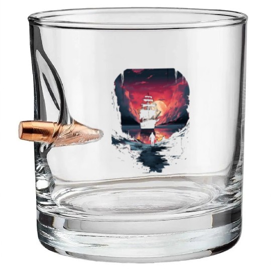 Ice Sailing Iceboat Racing Ice Sailor Winter Bullet Whiskey Glasses