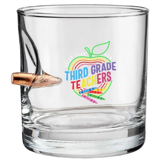 Teacher Bullet Whiskey Glasses, Dream Team Aka Third Grade