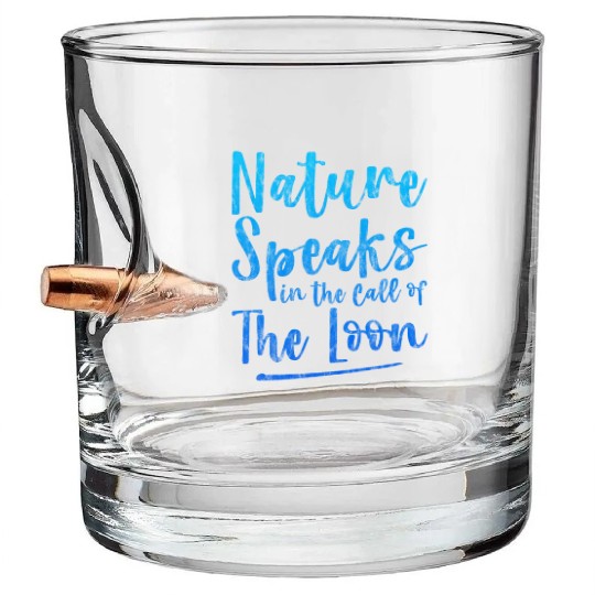 Nature Speaks In The Call Of The Loon 3 Bullet Whiskey Glasses