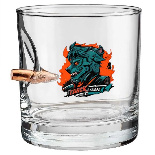 green Werewolf style Bullet Whiskey Glasses