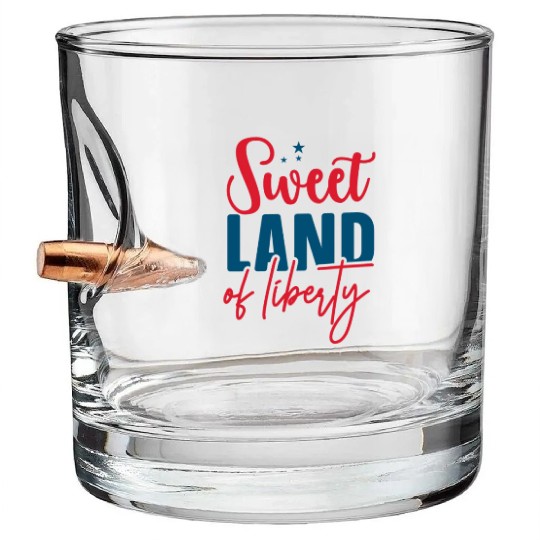 sweet land of liberty Bullet Whiskey Glasses