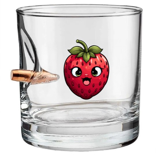 Cute Funny Strawberry Summer Kawaii Gift Bullet Whiskey Glasses