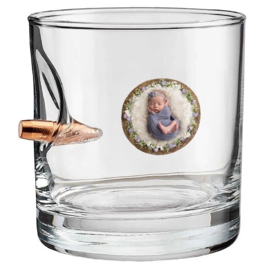 Lavender newborn girl pictures Bullet Whiskey Glasses