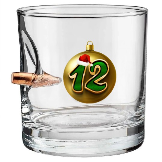 12 Dozen Christmas Balls Decorations - NR Twelve Bullet Whiskey Glasses