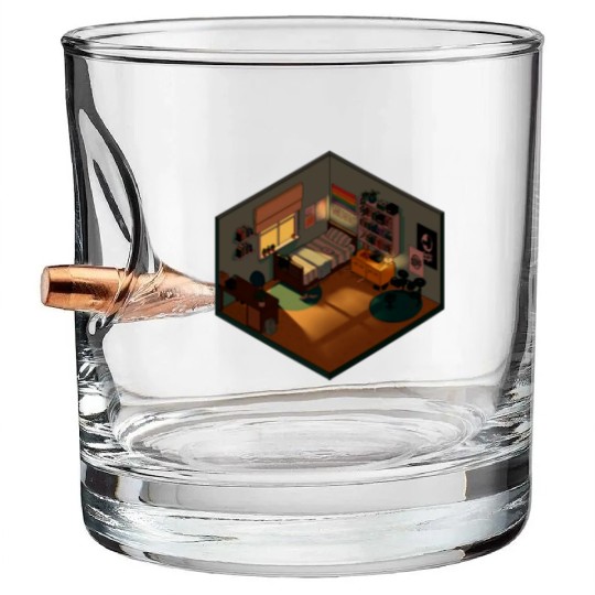Heartstopper isometric bedroom Bullet Whiskey Glasses