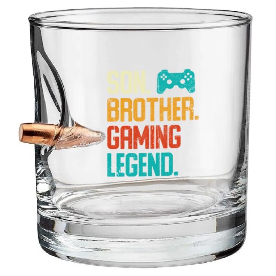 Son Brother Gaming Legend Bullet Whiskey Glasses