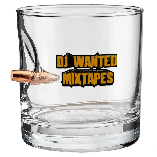 Popular Youtube Mixtape Dj Logo Bullet Whiskey Glasses