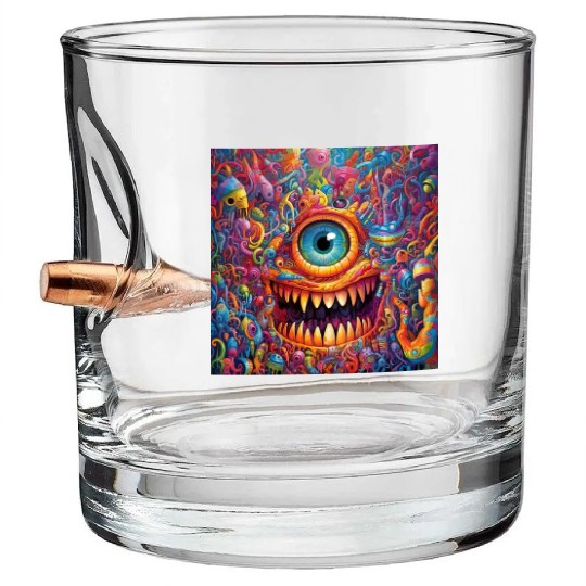 Going On a Little Trip - Cyclops and Teeth Psyched Bullet Whiskey Glasses