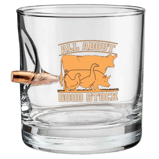 Livestock Breeder All About Good Stock Farm Animal Bullet Whiskey Glasses