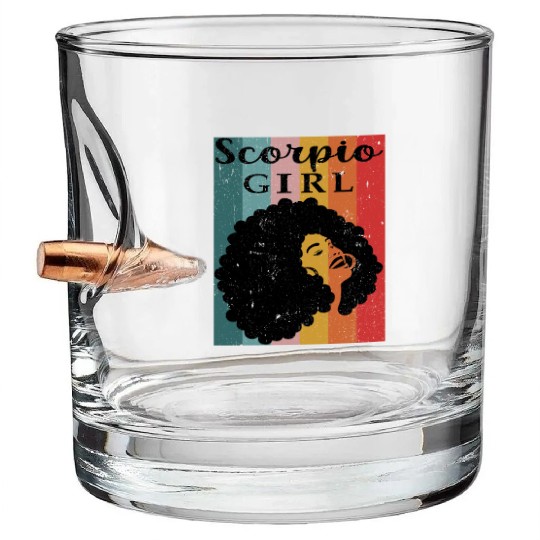 scorpio girl Zodiac Sign Astrology Horoscope Star Bullet Whiskey Glasses
