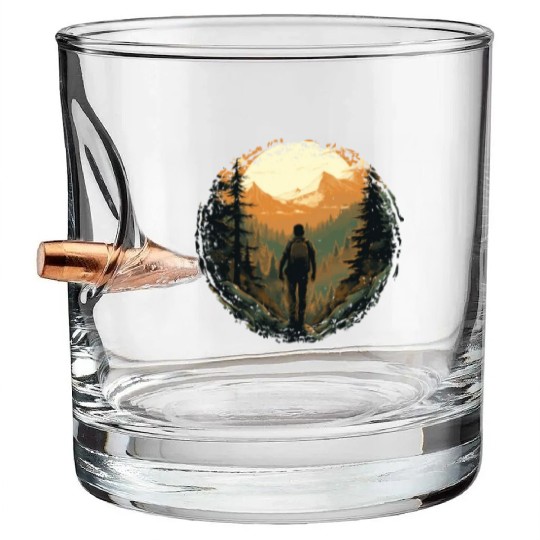Forest nature trekking adventure Bullet Whiskey Glasses