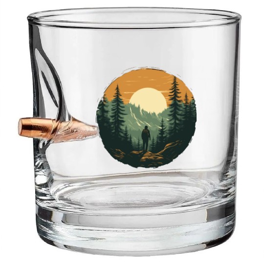 Forest nature trekking adventure Bullet Whiskey Glasses