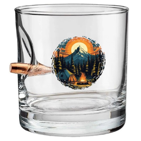 Forest nature trekking adventure Bullet Whiskey Glasses