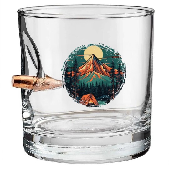 Forest nature trekking adventure Bullet Whiskey Glasses
