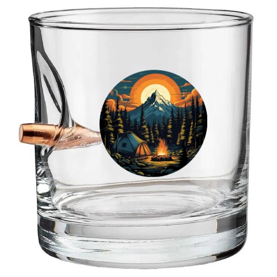 Forest nature trekking adventure Bullet Whiskey Glasses