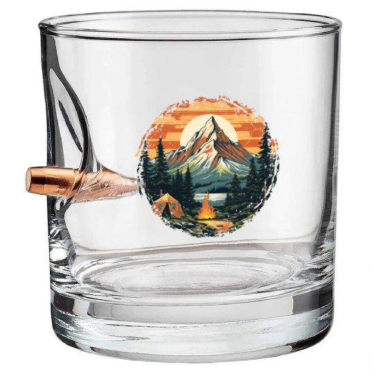 Forest nature trekking adventure Bullet Whiskey Glasses