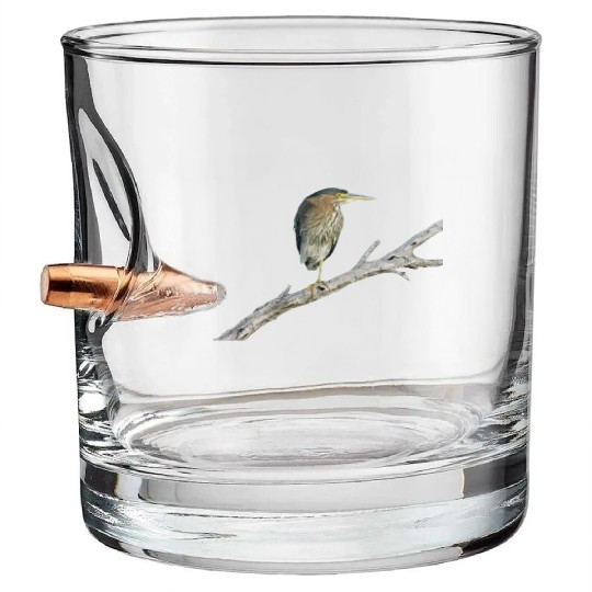 Green Heron Bullet Whiskey Glasses