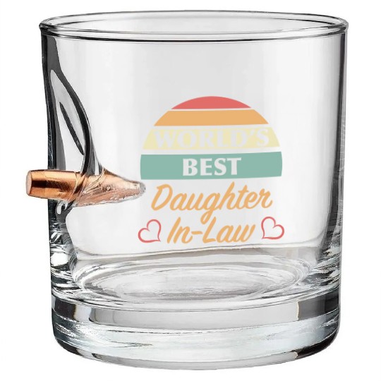 World’s Best Daughter In Law Bullet Whiskey Glasses