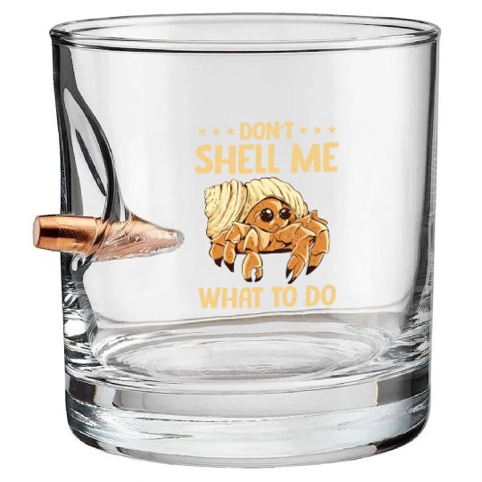 Sea Creature Seafood Shells Hermit Crab Lover Bullet Whiskey Glasses