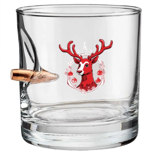 Rudolf Reindeer Bullet Whiskey Glasses