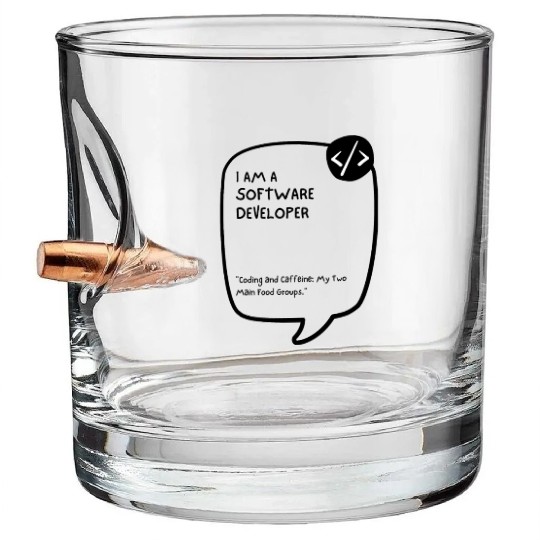 Proud Software Developer Bullet Whiskey Glasses - Embrace Expertise