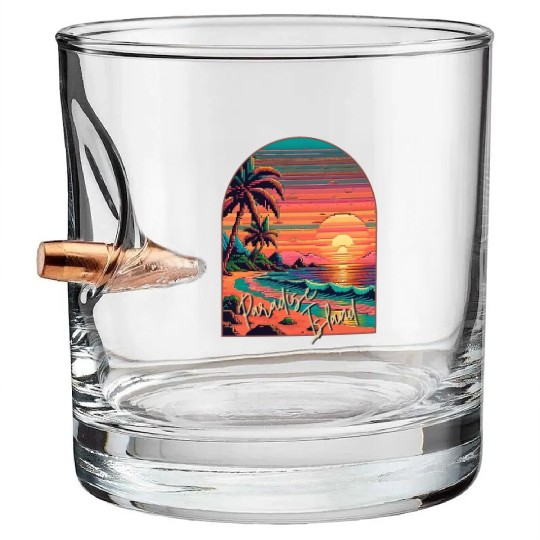 Paradise Island Bullet Whiskey Glasses