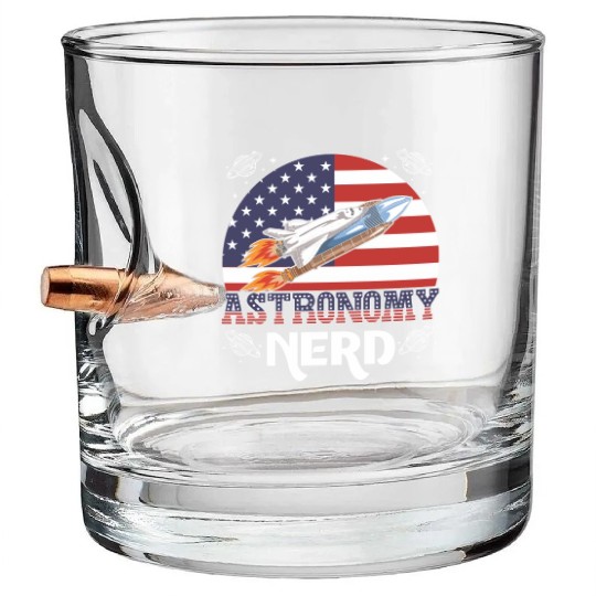 Astronomy Nerd Bullet Whiskey Glasses