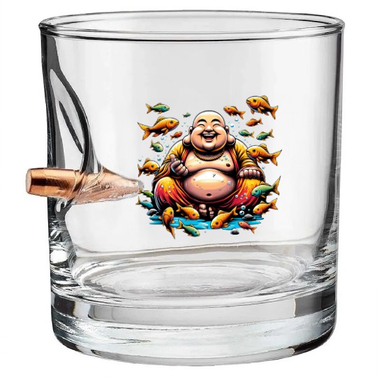 Buddhism and Underwater World - Peaceful Diving Bullet Whiskey Glasses