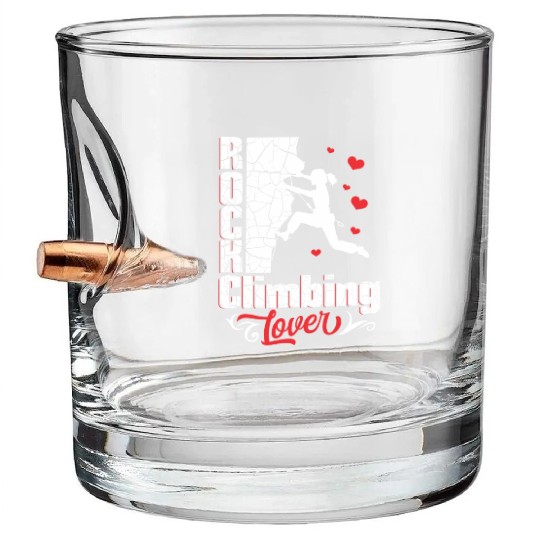 Rock Climbing Lover Bullet Whiskey Glasses