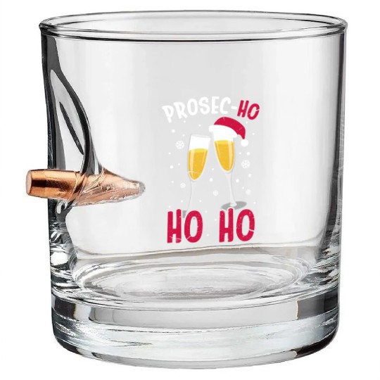Prosec Ho Ho Ho Presecco Vacation Bullet Whiskey Glasses
