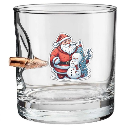Cheerful Holidays Await: Explore Our Santa Bullet Whiskey Glasses