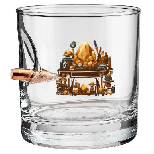 Lapidary Artist Gemstone Stone Collecting Stone Bullet Whiskey Glasses