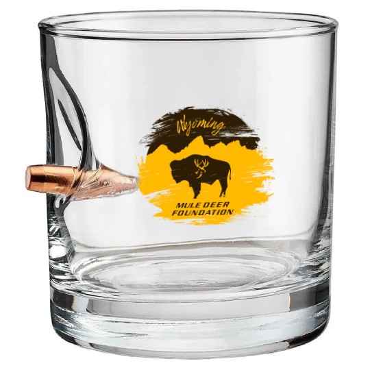 Mule Deer Foundation of Wyoming Bullet Whiskey Glasses