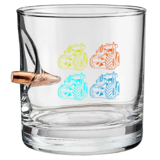 Funny Farmer Gift Bullet Whiskey Glasses