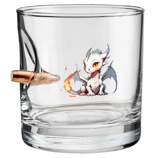 Young fire dragon Bullet Whiskey Glasses