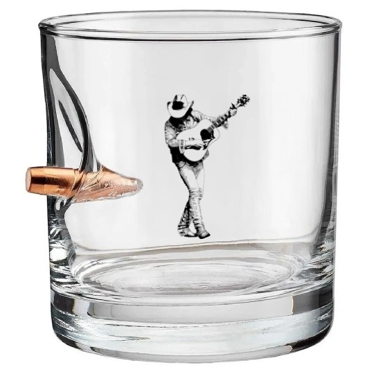 Dwight Yoakam Playing Guitar Bullet Whiskey Glasses