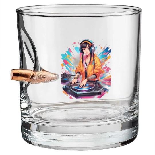Bass Magic Techno Trance Raves DJ Bullet Whiskey Glasses