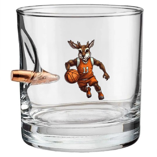 Basketball deer Bullet Whiskey Glasses