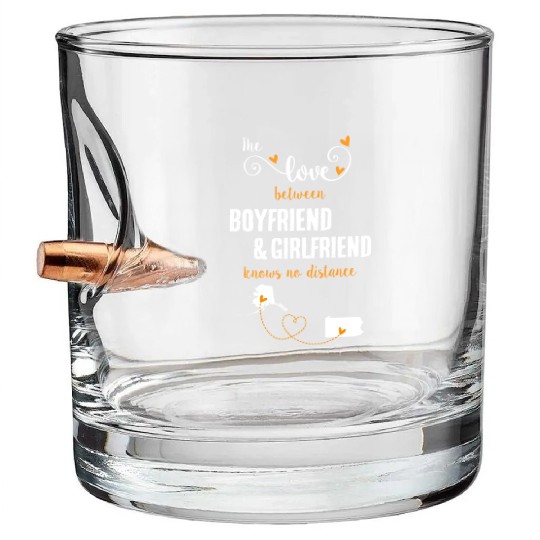 Love Between BF And GF Alaska To Pennsylvania Gift Bullet Whiskey Glasses