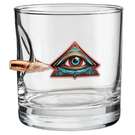secret society illuminati Bullet Whiskey Glasses