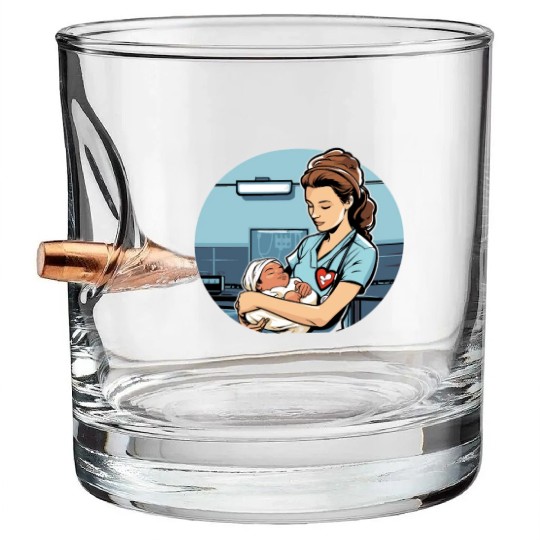 Registered Nurse Medical Medicine Neonatal Nurse Bullet Whiskey Glasses