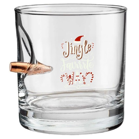 Winter Wonderland: Icy Snow, North Pole, Rejoice Bullet Whiskey Glasses